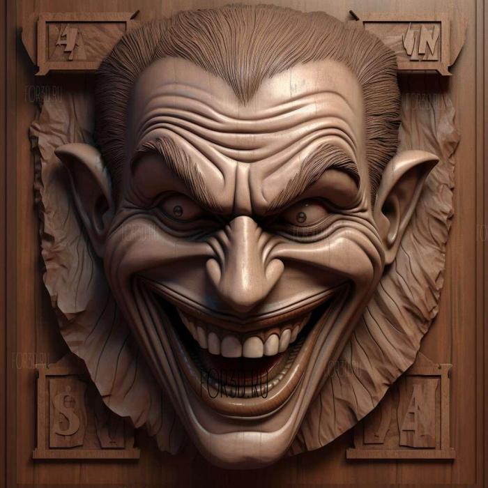 Joker Sketchfab 2 stl model for CNC